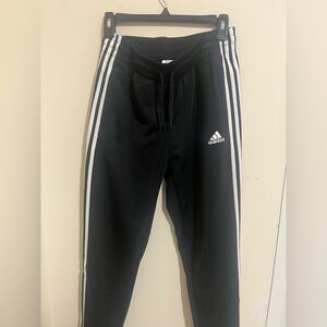 Adidas Women's Black Joggers with White Stripes. Like new! Great conditions!